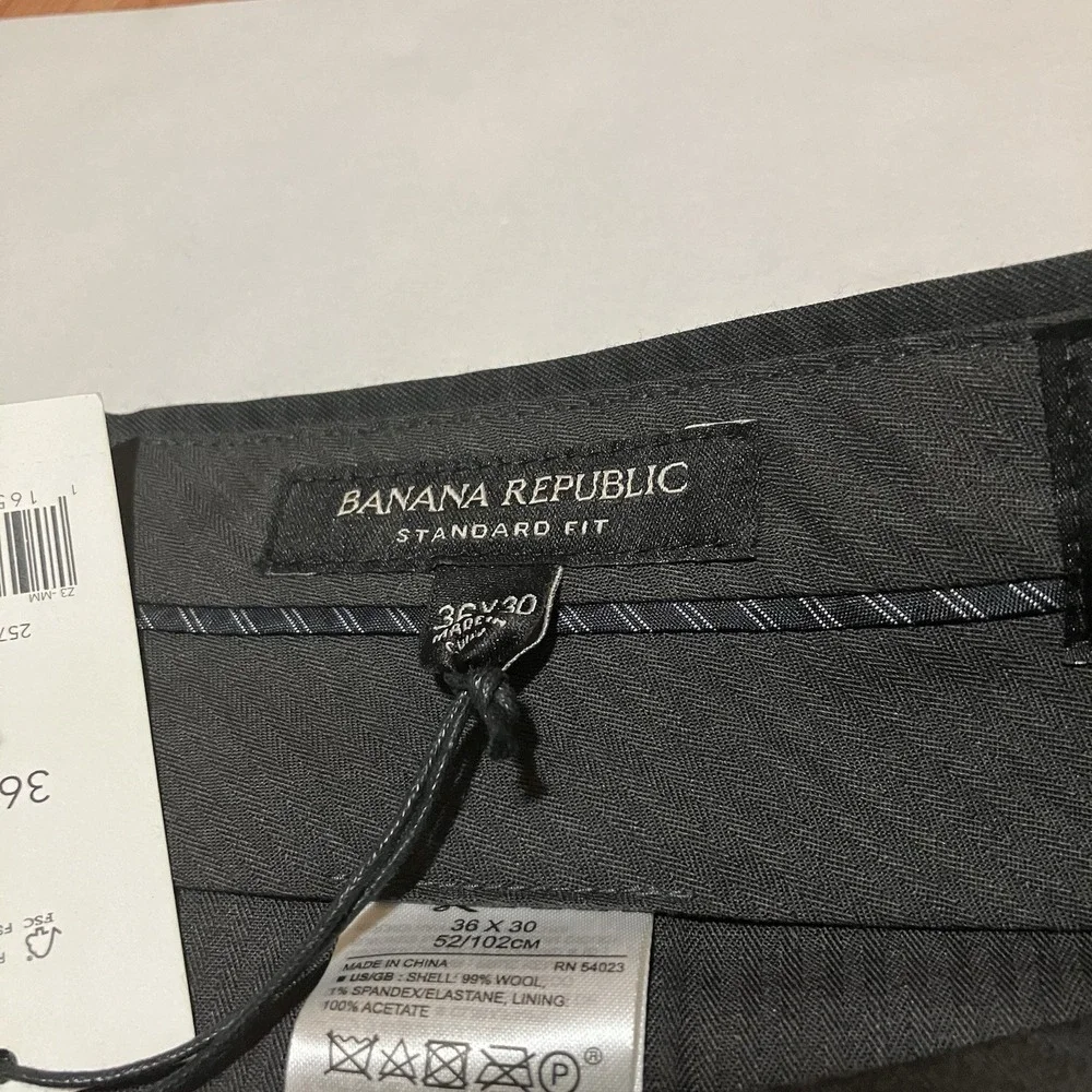 $170 Banana Republic x Marzotto Super 120's Wool Standard Fit Gray 36 X‎ 30